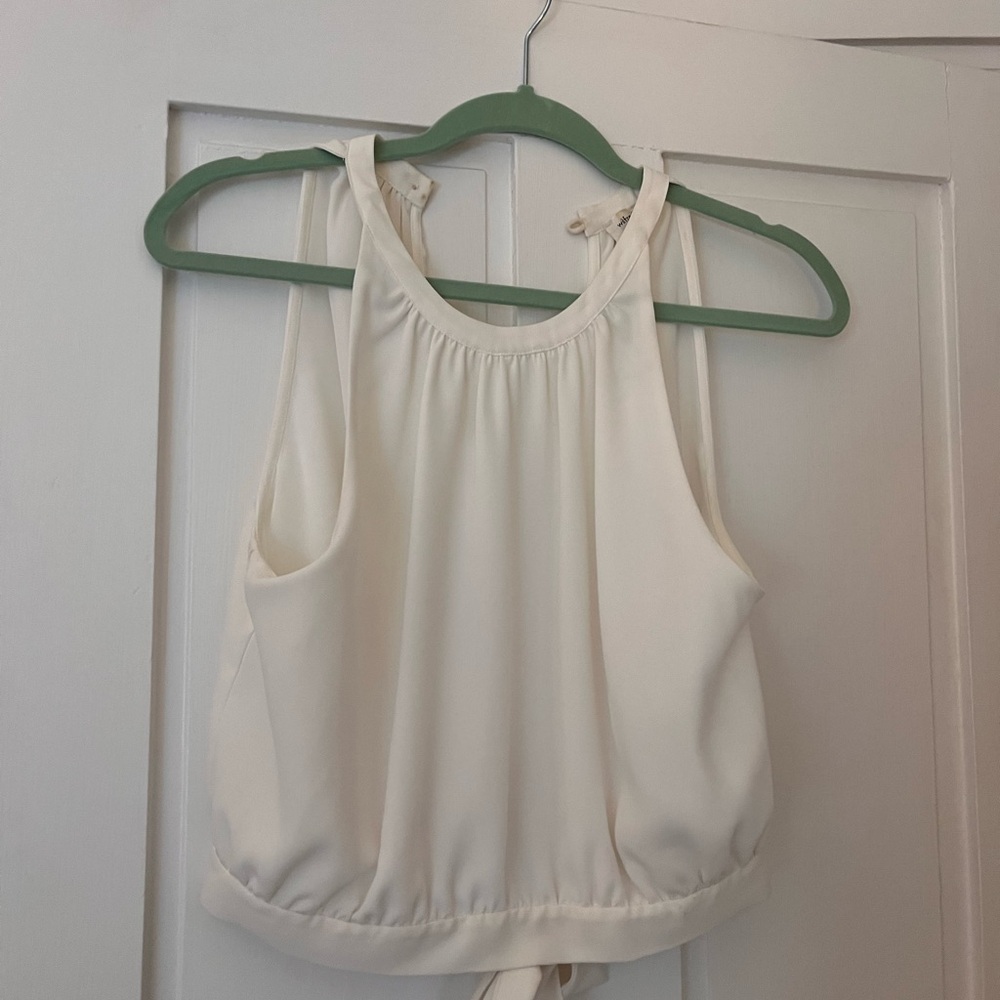 Wilfred silk blouse with open back